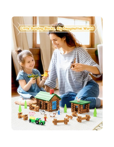 Juego de Cabaña de Madera SainSmart Jr. 122 PCS STEM para Niños