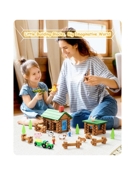 Juego de Cabaña de Madera SainSmart Jr. 122 PCS STEM para Niños