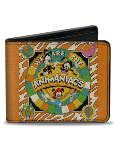 Billetera Bifold Cuero Vegano Buckle-Down Animaniacs Naranja