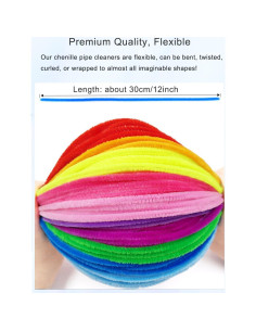 Limpiapipas Verdes Chenille 100 Piezas 30 cm para Manualidades 2