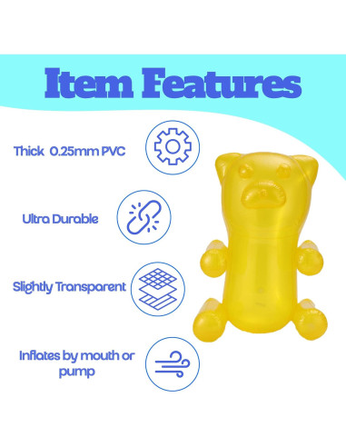 Osos de Goma Inflables 4E's Novelty 60 cm - Paquete de 6