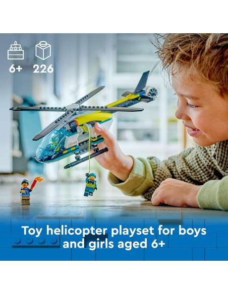 Set de Helicóptero de Rescate LEGO City 60405 - Juguete para Niños 6+