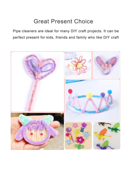 Limpiapipas Verdes Chenille 100 Piezas 30 cm para Manualidades