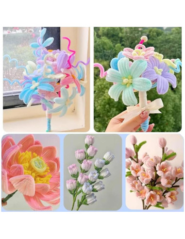 Limpiapipas Verdes Chenille 100 Piezas 30 cm para Manualidades