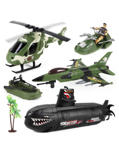 Juguete Submarino de Soldados de Ejército deAO - 7 Figuras