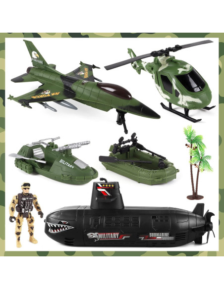 Juguete Submarino de Soldados de Ejército deAO - 7 Figuras