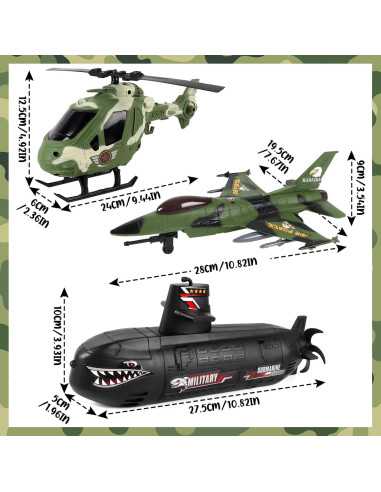 Juguete Submarino de Soldados de Ejército deAO - 7 Figuras