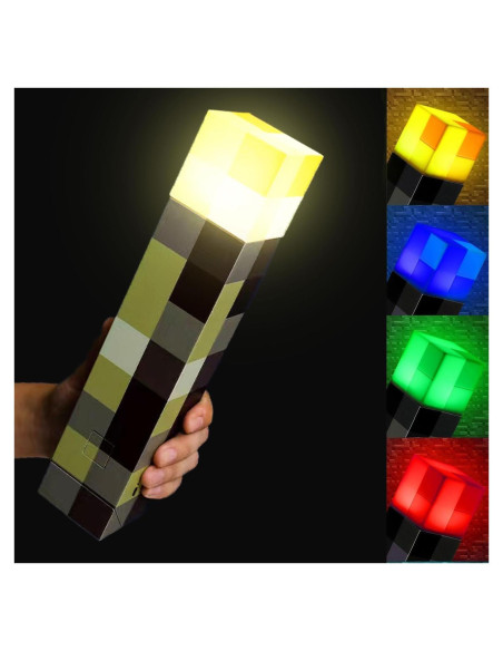 Lámpara de antorcha LED Genyerl 27.94 cm recargable USB 4 colores