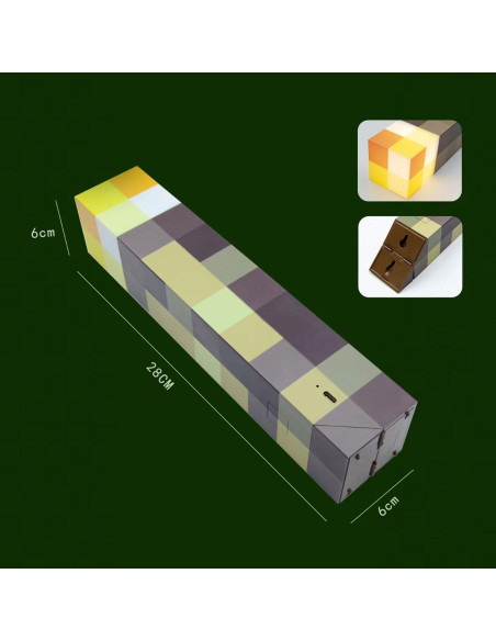 Lámpara de antorcha LED Genyerl 27.94 cm recargable USB 4 colores