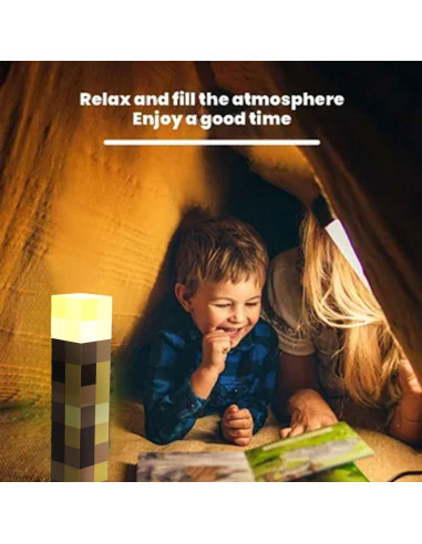 Lámpara de antorcha LED Genyerl 27.94 cm recargable USB 4 colores