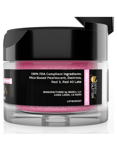 Brew Glitter Rosa Brillo Comestible 4g para Bebidas