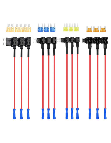 Adaptador de Circuito 12V Nilight 12 Paquete Fusibles Estándar