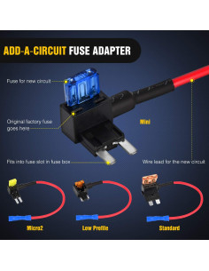 Adaptador de Circuito 12V Nilight 12 Paquete Fusibles Estándar 2