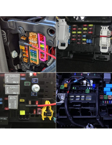 Adaptador de Circuito 12V Nilight 12 Paquete Fusibles Estándar