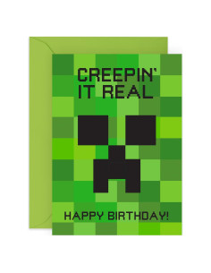 Tarjeta de Cumpleaños Divertida CENTRAL 23 Minecraft 17x12cm