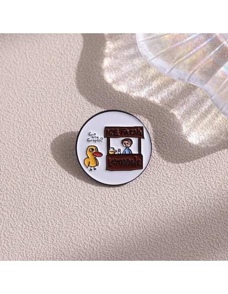 Pin redondo de la canción del pato - Unisex - 2.79 cm