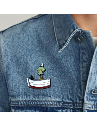 Pin Coleccionable Squidward en el Trabajo - 4.45 cm - Zen Monkey