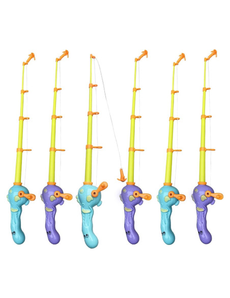 6 Cañas de Pesca Magnéticas Cleanla para Niños - Juguete de Baño
