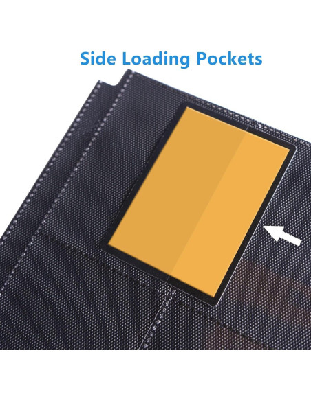 Carpeta de Tarjetas WUTONMU Amarilla 16 Bolsillos Doble Cara