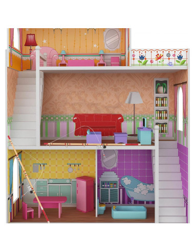 Miniatura Caña de Pescar TOYANDONA 2pcs Decorativa 17.5cm