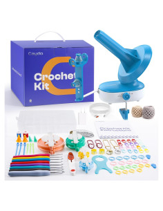 Kit de Ganchillo Eléctrico Caydo 78PCS con Enrollador y Pompones
