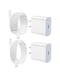 Cargador Rápido 20W FEEL2NICE + 2 Cables USB-C a Lightning