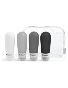 Botellas de Viaje Brookstone 4 Piezas 100 ml Silicona A Prueba de Fugas