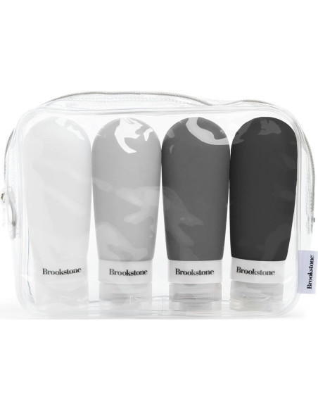Botellas de Viaje Brookstone 4 Piezas 100 ml Silicona A Prueba de Fugas