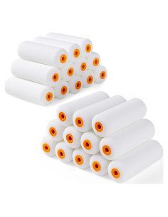 Rodillo de Pintura de Espuma HANJKINZ 24 Pcs 10 cm Alta Densidad