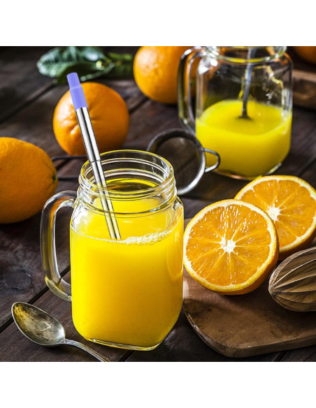 Popotes Reutilizables Plegables NAIVELY 3 Pack Acero Inoxidable