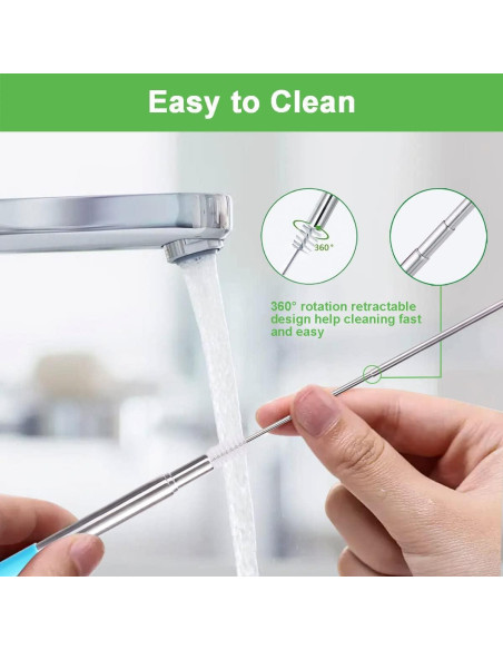 Popotes Reutilizables Plegables Kynup - Acero Inoxidable 4 Pzas