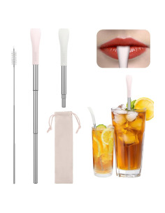 Popotes Antienvejecimiento Plegables OUTXE 2 Pcs Acero Inoxidable