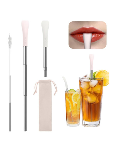 Popotes Antienvejecimiento Plegables OUTXE 2 Pcs Acero Inoxidable