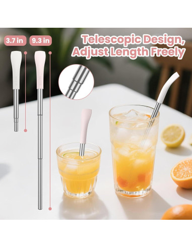 Popotes Antienvejecimiento Plegables OUTXE 2 Pcs Acero Inoxidable