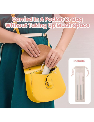 Popotes Antienvejecimiento Plegables OUTXE 2 Pcs Acero Inoxidable