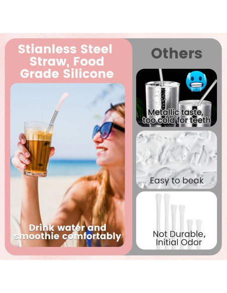 Popotes Antienvejecimiento Plegables OUTXE 2 Pcs Acero Inoxidable