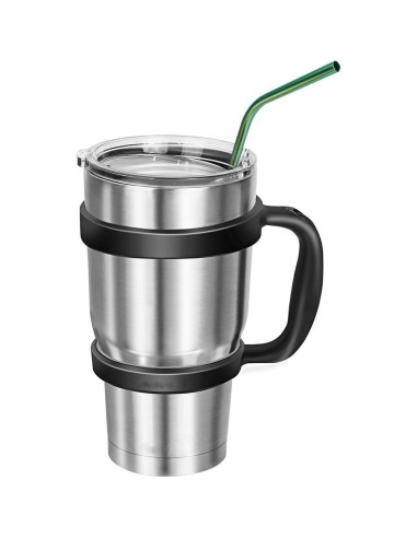 6 Popotes Reutilizables de Acero Inoxidable OYOY 26.67cm Coloridos