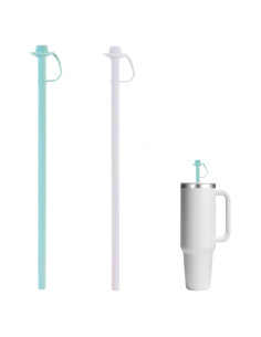 Popotes de Silicona Reutilizables HEBEICRMY 30 cm con Funda