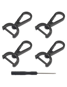 4 Ganchos de Cierre Giratorios SAFYY 3.8 cm Gunmetal