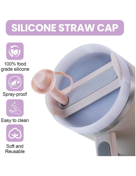 Popotes de Silicona Reutilizables HEBEICRMY 30 cm con Funda