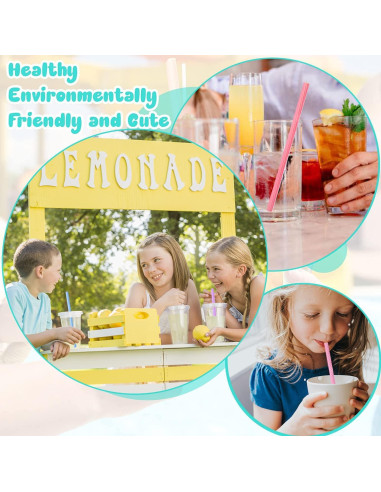 10 Pajitas Reutilizables de Silicona Huaerle con Estuche