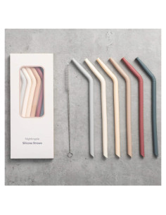 Popotes de Silicona Reutilizables Nightingale - Set de 6