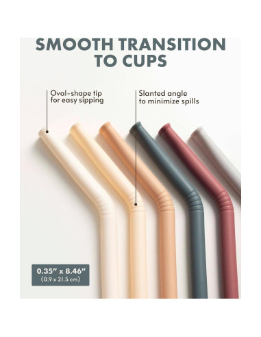 Popotes de Silicona Reutilizables Nightingale - Set de 6