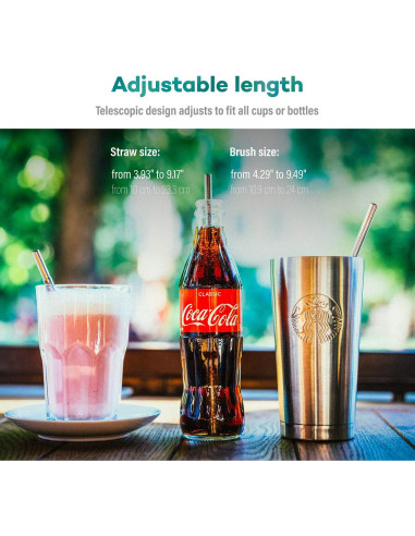 Popote Reutilizable Colapsable SaferSeas 22.86 cm Gris