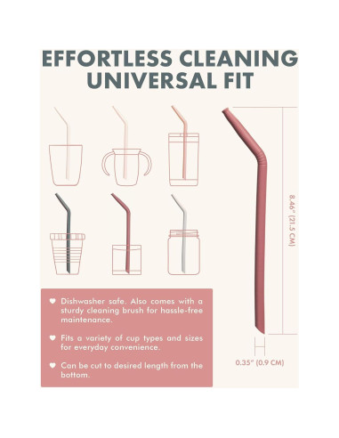 Popotes de Silicona Reutilizables Nightingale - Set de 6