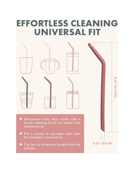 Popotes de Silicona Reutilizables Nightingale - Set de 6