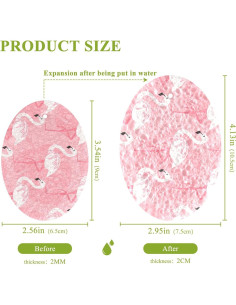 Esponjas de Fregar Kigai 3 Piezas Rosa Ovaladas 9x6.5 cm 2