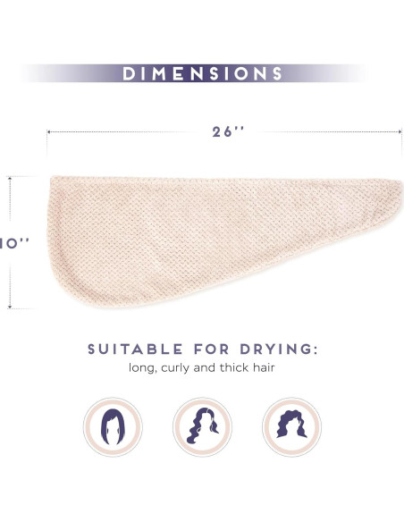 Paquete de 2 Toallas de Microfibra Beige SimpleField 66x25cm