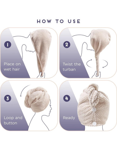 Paquete de 2 Toallas de Microfibra Beige SimpleField 66x25cm