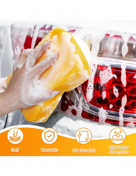 Esponjas de Limpieza Tioncy 12 Pcs 19x14x5 cm Amarillo